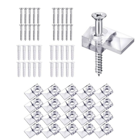 20/40Piece Sturdy Clip Stability and Holder Clips Hanging Hardware Mounting Brackets