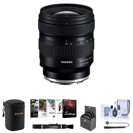 Tamron 20-40mm f/2.8 Di III VXD Lens for Sony E Bundle with Corel PC Software Kit, 67m Filter Kit, Lens Case, Lens Cleaner, Cleaning Kit, Universal Lens Cap Tether