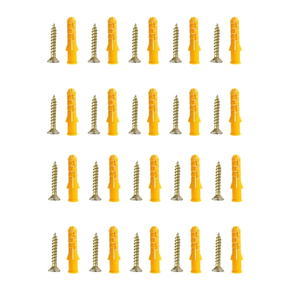 20/40pcs Drywall Anchors and Screws Plastic Expansion Pipe Tube Wall Plugs Plastic Wall Anchors Easy to Install
