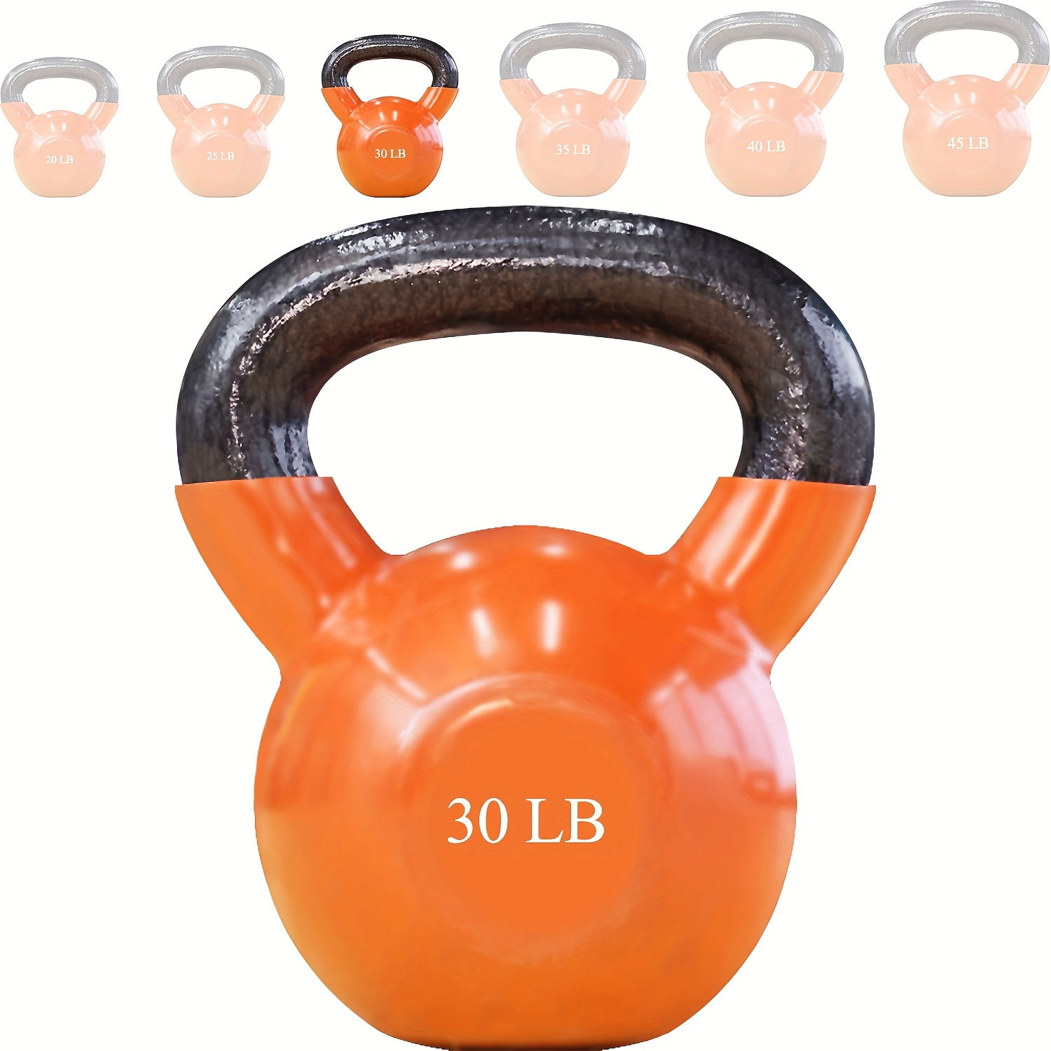 Strength Shop Cast Iron Kettlebells - Single Mould, Powder Coated, 4-6