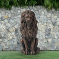 thumbnail image 1 of 20.47" Lion Statue Resin Outdoor Guardian Sculpture,Simulated Animal Decor for Villa,Garden,Park & Resort,Decoration for Home & Courtyard,Brown, 1 of 9