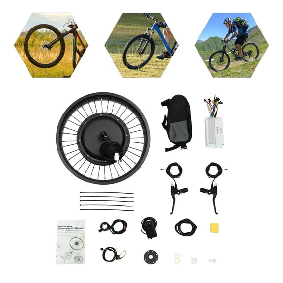 20" 48V Electric Bicycle Front Wheel Hub Motor Ebike Conversion Kit Fat Tire 1kW for Bicycle Conversions