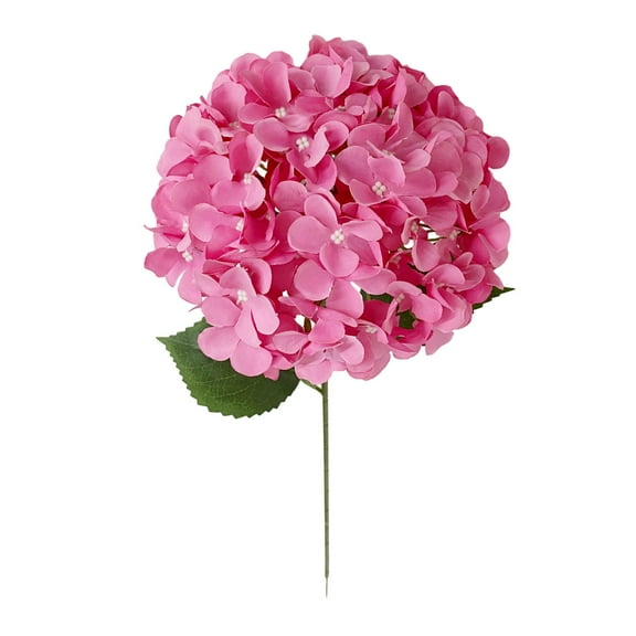 20" 4PCS Artificial Light Blue Hydrangea Flowers Large Faux Latex Real Touch Fake Hydrangeas Silk Bouquet with Leaves Stems for Family Table Office Wedding Party Arrangements