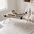 thumbnail image 1 of 20.5*15.7'' Dog Grooming Hammock Stand, Foldable Pet Bath Holder Shower Chair, Iron Pet Bath Stool for Small & Medium Dogs Cats With Washable Mesh, Joint Support During Bathing Salon Use(Gray), 1 of 5