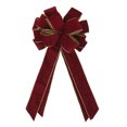 20.5" Burgundy Velvet Tree Topper Bow by Celebrate It™ Christmas Tree