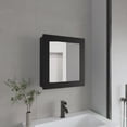 thumbnail image 1 of 20.5" H Black Engineered - Built-in Mirror for Storage - Medium Bathroom - Easy to Assemble, 1 of 5