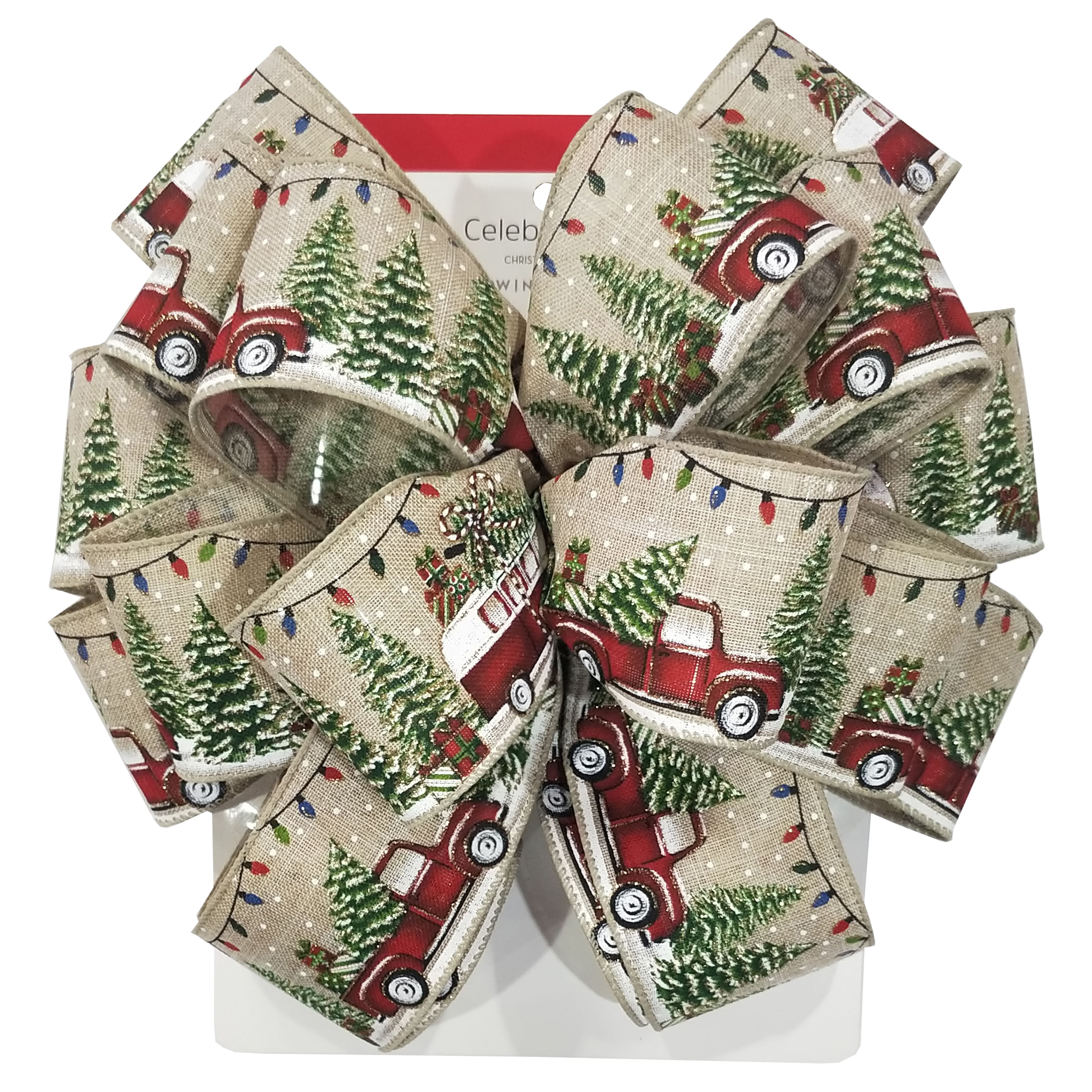 20.5" Holiday Truck Christmas Tree Bow Topper by Ashland®Christmas