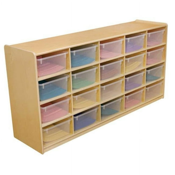 20 5 In. Letter Tray Storage Unit With Translucent Trays
