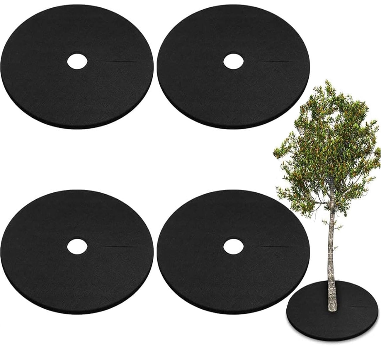 Bexikou 20.5 Inch Tree Protection Barrier Mat, Reusable Mulch Ring for ...