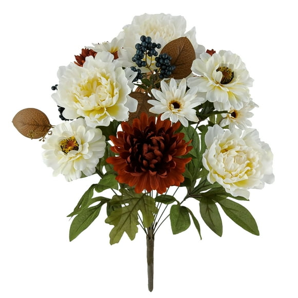 20.5" Peony Mix Deluxe Bush by Ashland - Fall Floral for Crafts and Home Decor