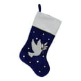 thumbnail image 1 of Northlight 20.5" Royal Blue and White Velvet Dove with Olive Branch Christmas Stocking, 1 of 4
