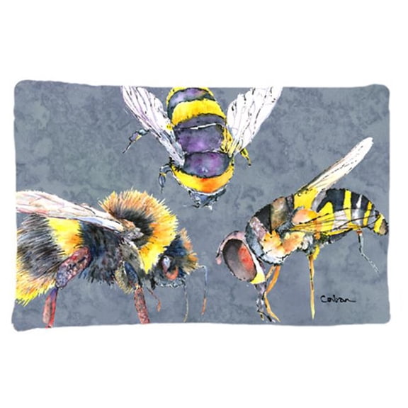 20.5 W x 30 in. Bee Bees Times Three Moisture Wicking Fabric Standard Pillowcase