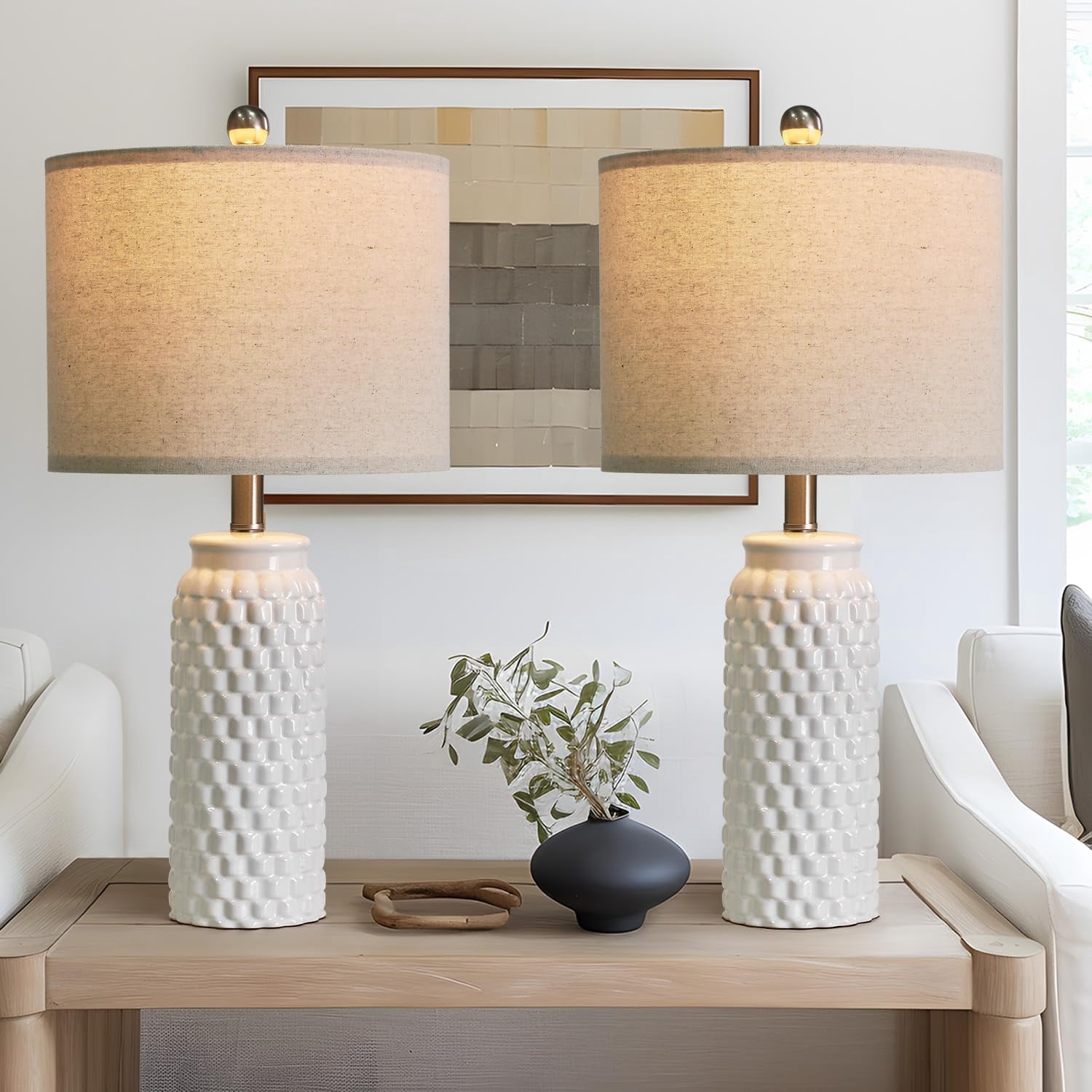 Ceramic Table Lamp Bed Luxury High-end Table Lamps for Living Room  Bedside Lamp Decorated Led Lamps