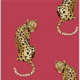 thumbnail image 1 of 20.5 x 216 in. Leopard King Peel & Stick Wallpaper, Red, 1 of 1