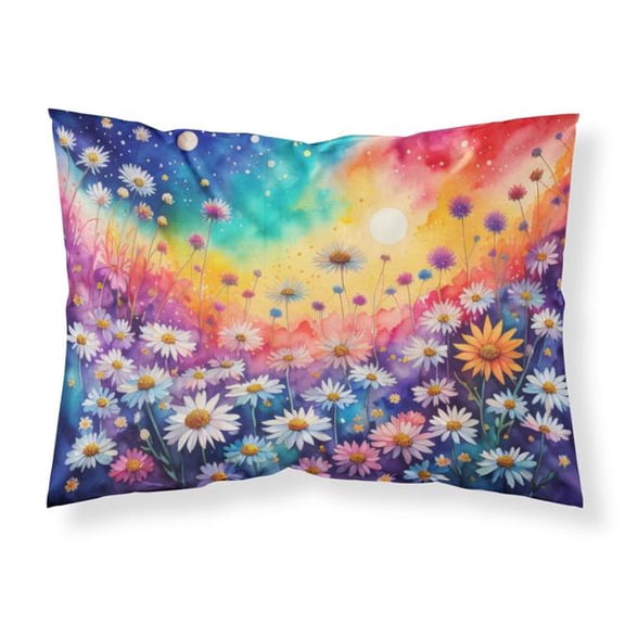 20.5 x 30 in. Unisex Asters in Color Fabric Standard Pillowcase