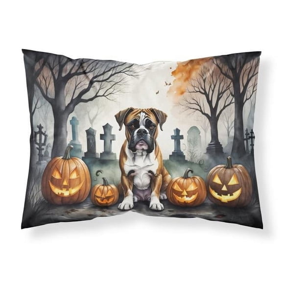 20.5 x 30 in. Unisex Boxer Spooky Halloween Fabric Standard Pillowcase