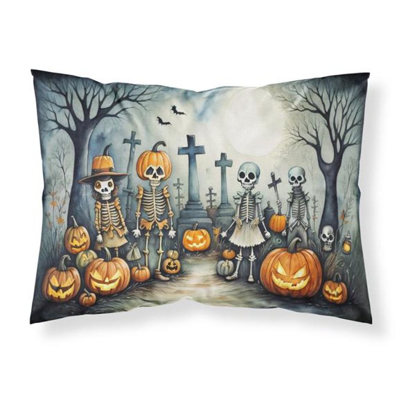 20.5 x 30 in. Unisex Calacas Skeletons Spooky Halloween Fabric Standard Pillowcase