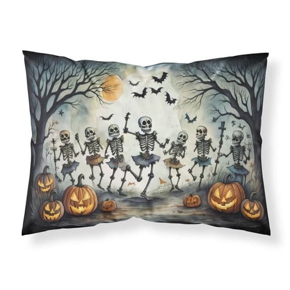20.5 x 30 in. Unisex Dancing Skeletons Spooky Halloween Fabric Standard Pillowcase