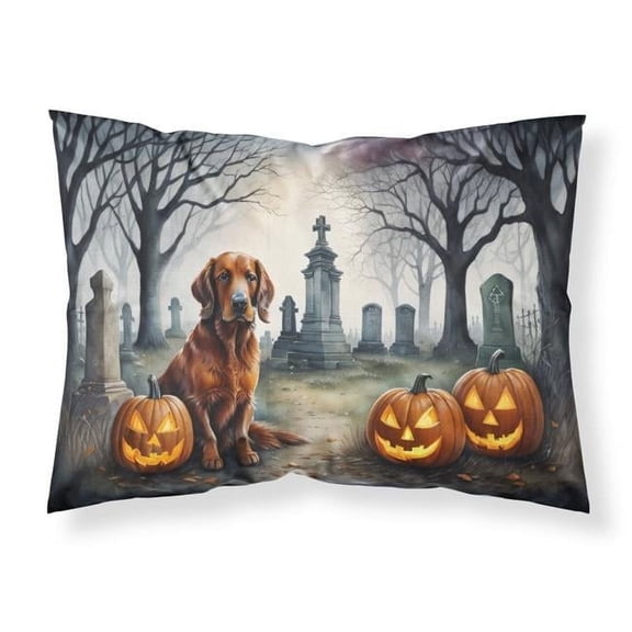 20.5 x 30 in. Unisex Irish Setter Spooky Halloween Fabric Standard Pillowcase