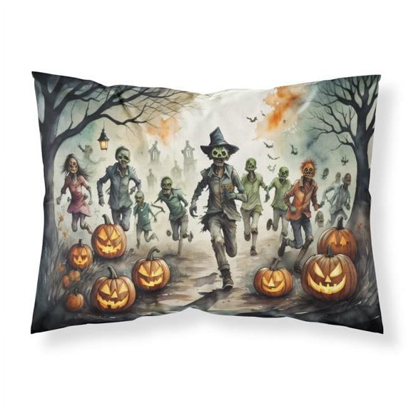 20.5 x 30 in. Unisex Zombies Spooky Halloween Fabric Standard Pillowcase