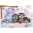 thumbnail image 1 of 20.5 x 30 in. Yorkie Puppies Three In A Row Moisture Wicking Fabric Standard Pillowcase, 1 of 1