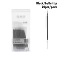 thumbnail image 1 of 20/50/100 PCs/Lot 0.5mm Useful Smooth Plastic Black Ink Gel Pen Refill Neutral Core Writing Tool BLACK 20PCS BULLET TIP, 1 of 8