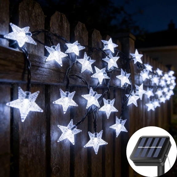 20/50/100LED Outdoor Solar Star String Lights for Waterproof Garden Solar Lights Christmas Wedding Decoration Fairy Lights