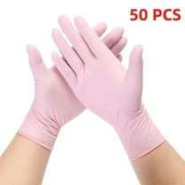 50PCS Pink Nitrile Gloves Disposable Kitchen Gloves for Household Cleaning Beauty Salon Tattoo Working Gloves Powder Free