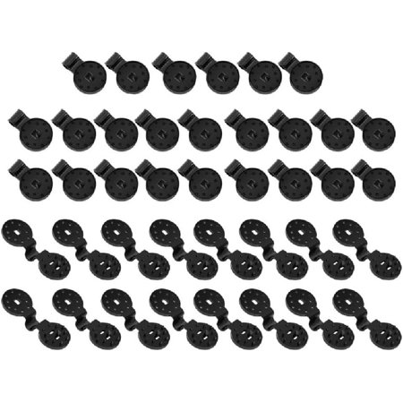 20/50/100PCS Round Plastic Sunshade Clips Shade Cloth Clips Shade Netting Black Clips Reusable Tent Clips Accessory Shade Cloth Plastic Clips Round Plastic Black Clips for Sun Shade net