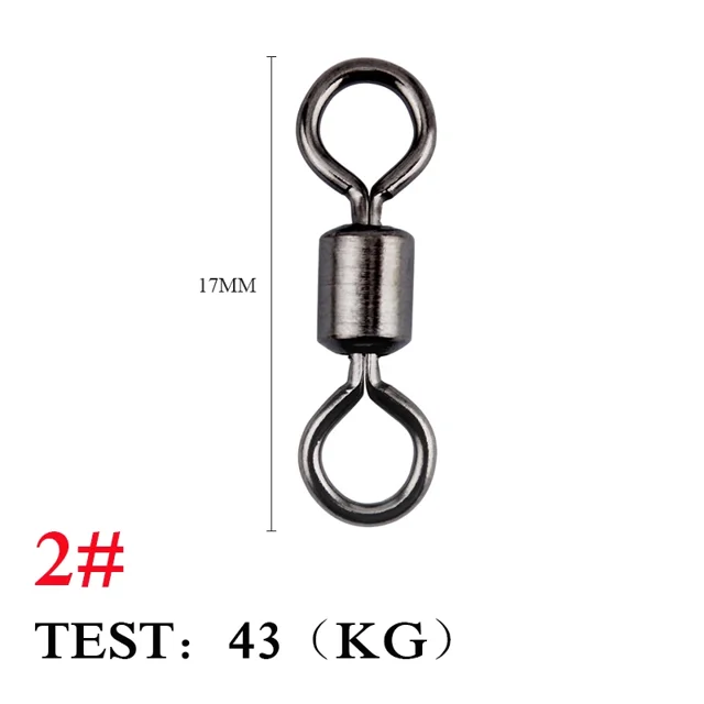 20/50/100pcs Bearing Rolling Swivel Solid Rings Stainless Steel Fishing