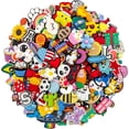 thumbnail image 1 of 100pcs Random Different PVC Shoe Charms for Wristband Bracelet Shoe Decoration Party Gift, 1 of 8