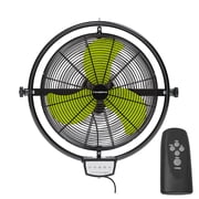 20 IN 5000 CFM Remote Control Wall Mount Fan, 3 Speed Industrial Wall Fan with Timer, Oscillation & Tilting, Air Circulator for Garage, Commercial, Greenhouse, Warehouse & Gazebo Use, UL Listed