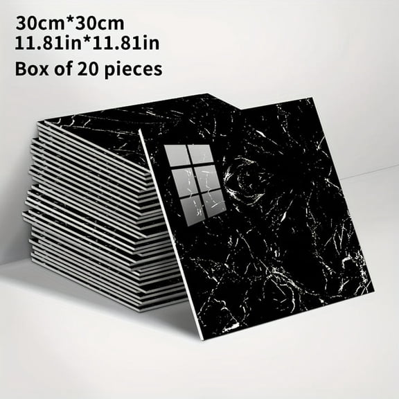 20/50PCS 3D Marble Peel and Stick Wall Panels – Thickened Foam Wallpaper Tiles, Waterproof & Easy to Clean for Bathroom, Kitchen, Living Room, Bedroom Renovation
