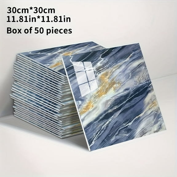 20/50PCS 3D Marble Peel and Stick Wall Panels - Thickened Foam, Waterproof for Bathroom, Kitchen, Living Room