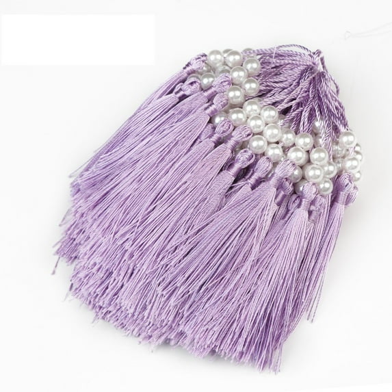 20/50Pc 9cm Pearl Bookmark Tassel Beaded Fringe Sewing Curtain Accessory DIY Crafts Supplies Keychain Decoration Jewelry Pendant