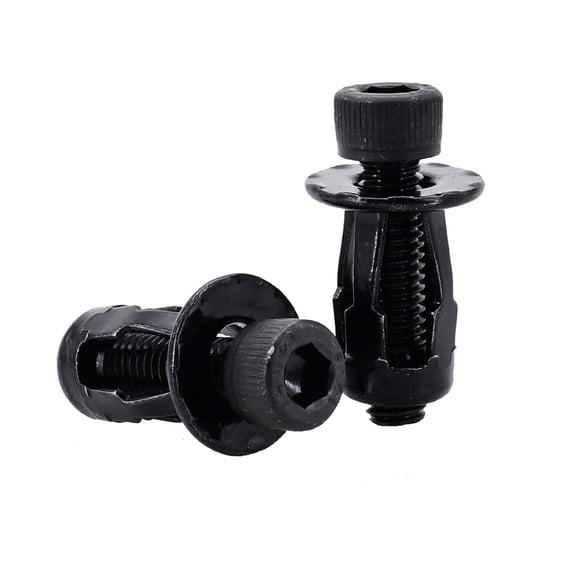 20-50Pcs Petal Shape Rivet Nut Screw Bolt Kit Expansion Metal Rivetnut Panel License Plate Clamp Lock Nuts M4 M5 M6 M8(Socket Head (Black),M4x16(20Pcs))