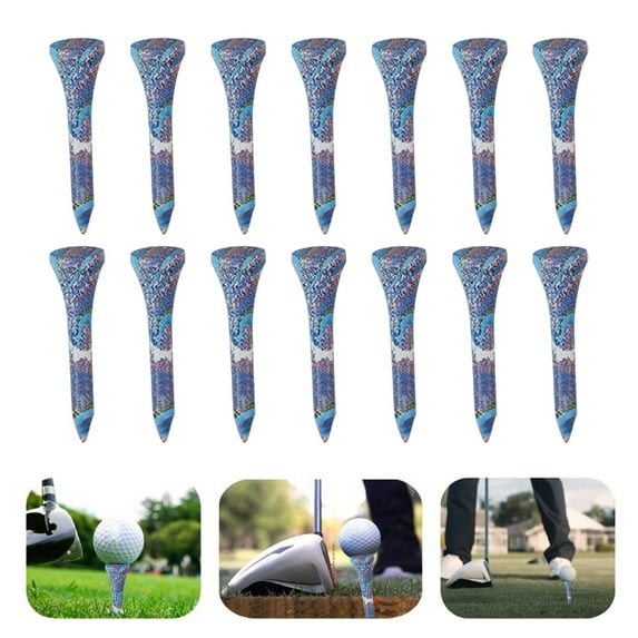 20/50Pcs Unbreakable Golf Tees Professional Maple Golf Tees Reduces Friction Side Spin Wooden Tees Long Golf Tees Bulk