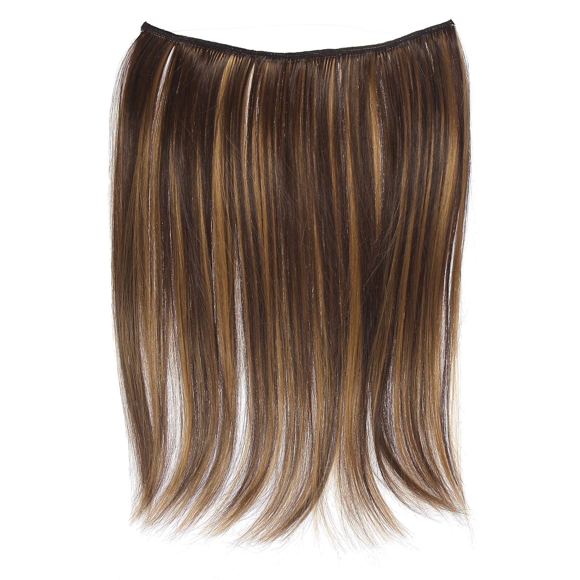 Jsaierl Long Straight Brown Mixed Blonde Synthetic Wigs for Women Middle Part Highlights, Size: One size, Gold