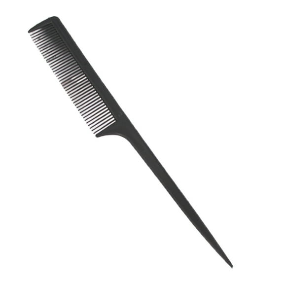20.5cm Women Portable Plastic Pin Tail Hair Comb Fine-Tooth Long Handle Brush