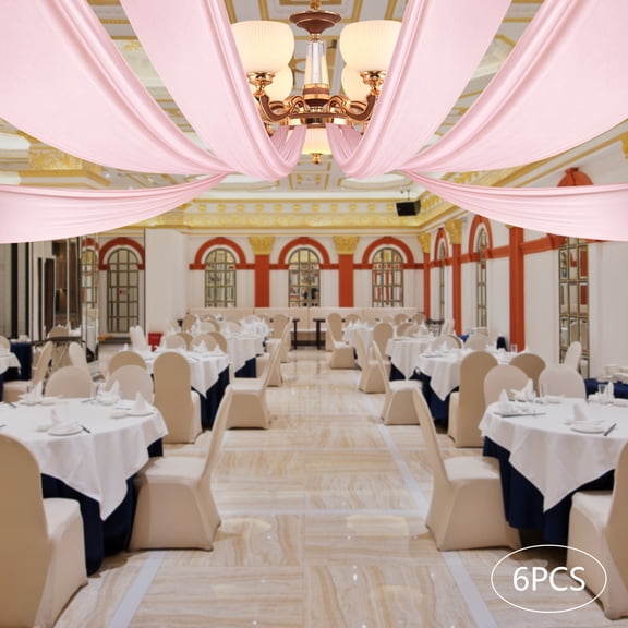20*5ft Modern Versatile Style Pink Backdrop Curtains for Party Ceremony Stage Wedding Decoration