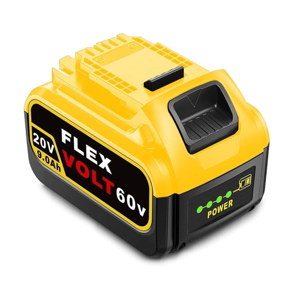 20-60V* MAX 9.0Ah Lithium Battery Pack Set with Smart Indicator - High Capacity Replacement for 20V MAX XR Tools | Compatible with DCB609/DCB606/DCB208 Series