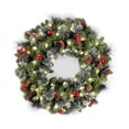 thumbnail image 1 of 20-60cm LED Christmas Pinecone Wreath with Red Berries Artificial Xmas Wreath New Year Party DIY Decoration Add Christmas Vibe, 1 of 7