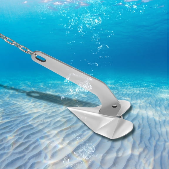 20.7*8.46*8.9in Modern Silver Marine Stainless Steel 316 Wing Style Anchor for Boats