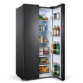 thumbnail image 1 of 20.7 Cu. Ft. Black Stainless Steel Side-by-Side Refrigerator - Left Freezer & Right Fridge , Temperature Control, 1 of 9