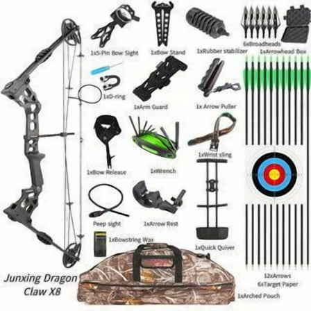 20-70lbs Archery Compound Bow Set Adjustbable Shooting Hunting Ault RH Left Hand