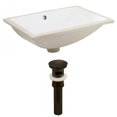 thumbnail image 1 of American Imaginations AI-24907 20.75 in. CSA Rectangle Undermount Sink Set in White - Oil Rubbed Bronze Hardware, 1 of 1