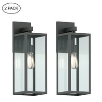 20.78 inch Outdoor Wall Light with Matte Black Finish Clear Glass Shade 2-pack
