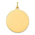 thumbnail image 1 of 20.7mm 10k Solid Yellow Gold Plain .013 Gauge Circular Engravable Disc Charm Pendant Necklace for Women, 1 of 2