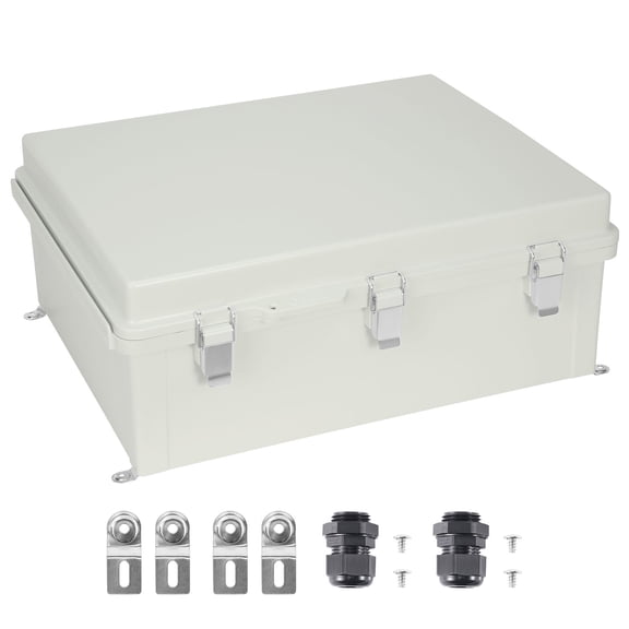 20.8716.927.87 Inch IP67 Waterproof ABS Plastic Outdoor Electrical Enclosure with Hinged Stainless Steel Latch