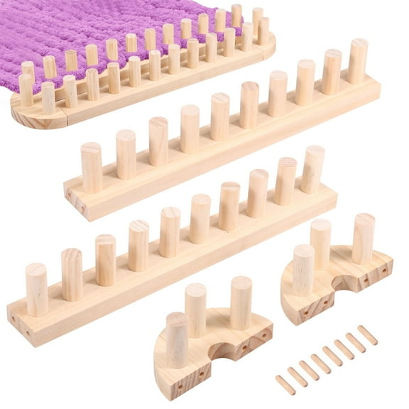 20.87In Chunky Blanket Loom Chunky Knitting loom Chunky Knitting Blanket Machine DIY Chunky Knit Blanket Loom Wood Knitting Frame No Needles Required,Beginner Friendly Yarn Craft